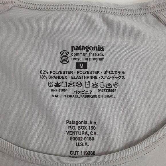 Patagonia Common Threads Athletic Tee Shirt Womens M Gray Scoop Neck Base Layer - Picture 4 of 7